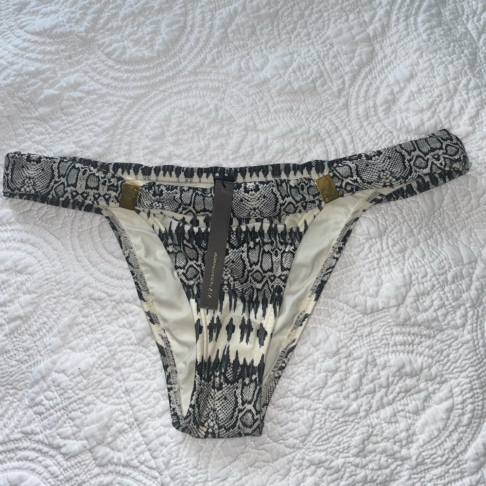 Vix Paula Hermanny Python Print Bikini Bottom Sz … - image 1